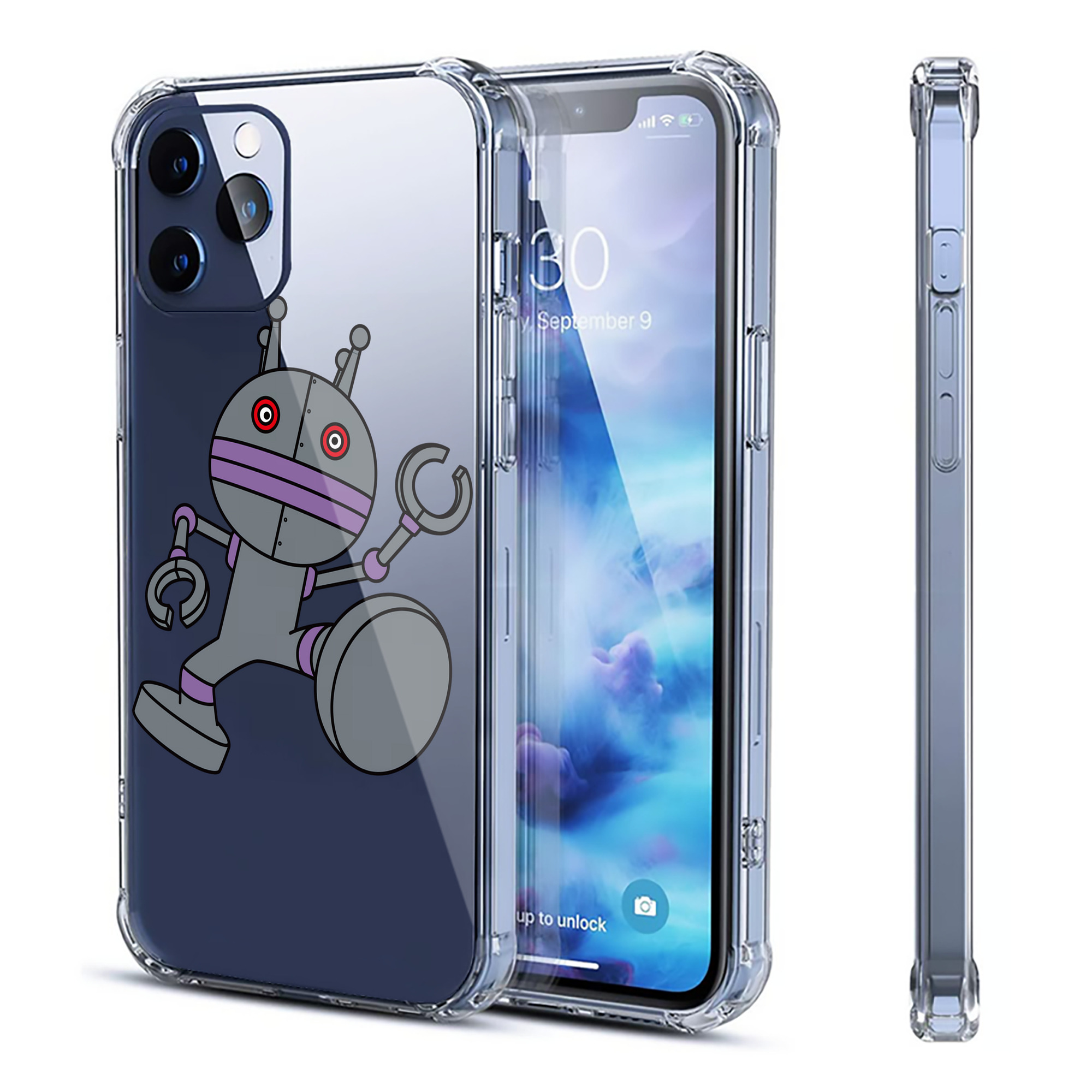 （画像用） アンパンマン Anpanman 【iPhone 12シリーズ対応】透明スマホケース（クリアソフトケース）